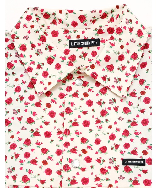 Little sunny bite(リトルサニーバイト)の「【Little Sunny Bite】rose nylon jacket(ナイロンジャケット・レディース・ブラック/アイボリー/ピンク・MEDIUM/SMALL)」の19枚目の写真