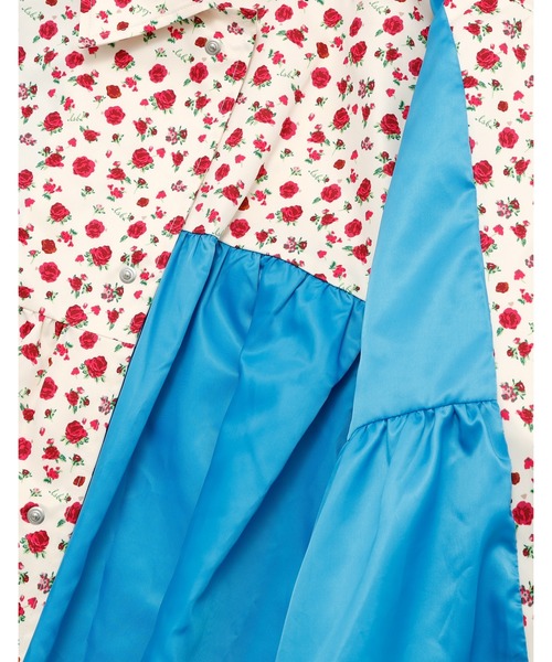 Little sunny bite(リトルサニーバイト)の「【Little Sunny Bite】rose nylon jacket(ナイロンジャケット・レディース・ブラック/アイボリー/ピンク・MEDIUM/SMALL)」の9枚目の写真