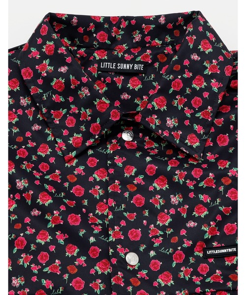 Little sunny bite(リトルサニーバイト)の「【Little Sunny Bite】rose nylon jacket(ナイロンジャケット・レディース・ブラック/アイボリー/ピンク・MEDIUM/SMALL)」の8枚目の写真