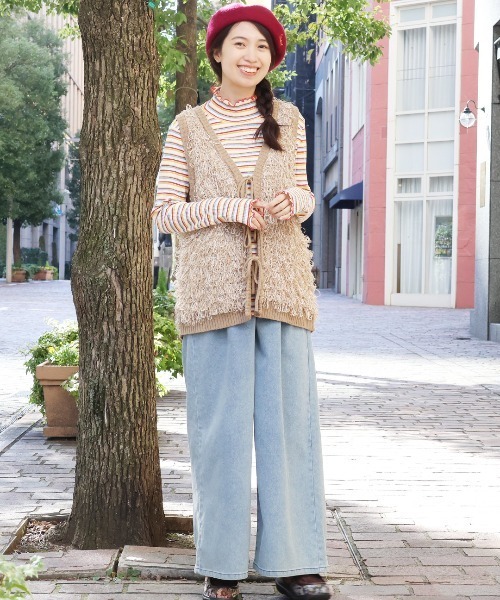 チチカカ（チチカカ）の「配色メロウタートルネックインナー（Tシャツ/カットソー・レディース・レッド/ブラック/ブルー・FREE）」の13枚目の写真