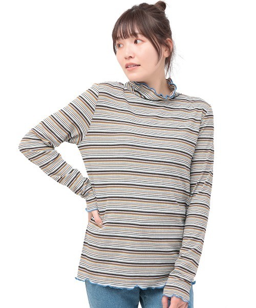 チチカカ（チチカカ）の「配色メロウタートルネックインナー（Tシャツ/カットソー・レディース・レッド/ブラック/ブルー・FREE）」の14枚目の写真