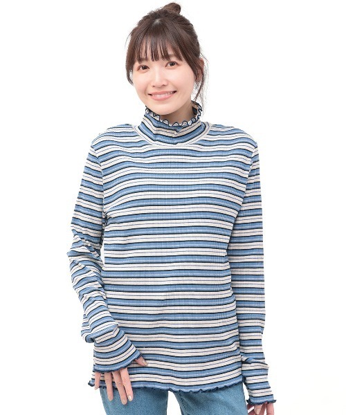 チチカカ（チチカカ）の「配色メロウタートルネックインナー（Tシャツ/カットソー・レディース・レッド/ブラック/ブルー・FREE）」の15枚目の写真