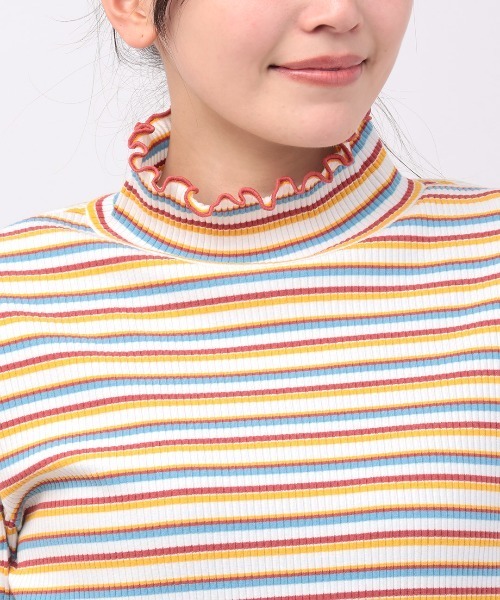 チチカカ（チチカカ）の「配色メロウタートルネックインナー（Tシャツ/カットソー・レディース・レッド/ブラック/ブルー・FREE）」の19枚目の写真