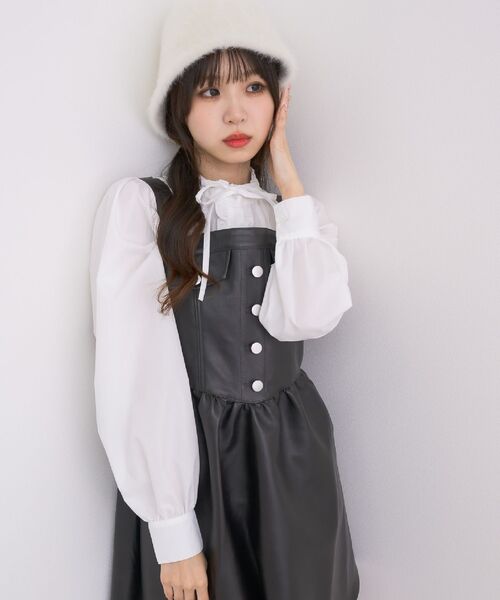 ems excite(エムズエキサイト)の「FレザーJSK(ワンピース・レディース・ブラック/ブラウン・FREE)」の21枚目の写真