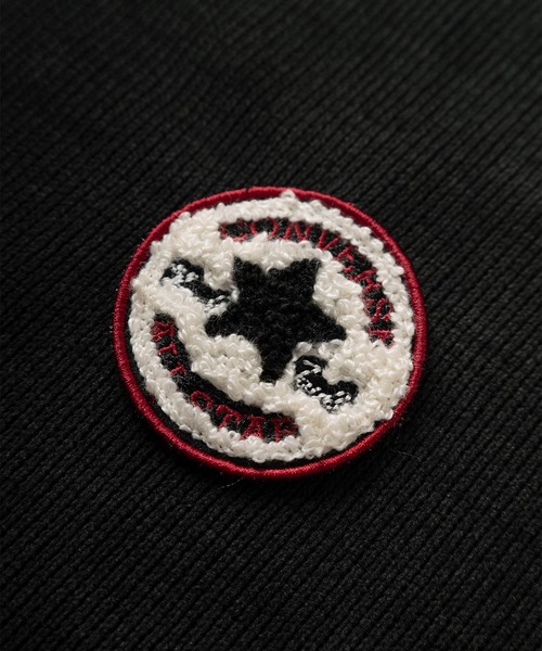 CONVERSE(コンバース)の「【CONVERSE/コンバース】ブランドロゴワッペン ワンポイントサガラ刺繍 裏ボアジップアップパーカー/フーディ―/ワイドシルエット(パーカー・メンズ・ブラック/ベージュ/グリーン・L/M/XL)」の7枚目の写真