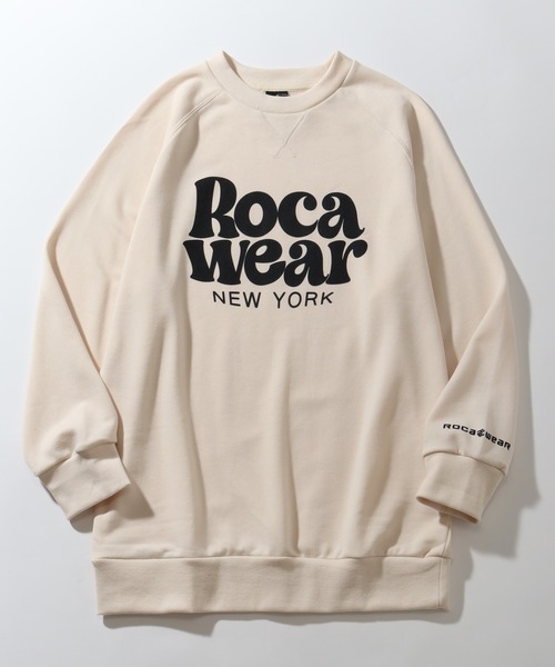ROCAWEAR(ロカウェア)の「【ROCAWEAR/ロカウェア】ロゴスウェットトレーナー(スウェット・メンズ・ベージュ/ホワイト/ブラック・M/L/XL)」の3枚目の写真