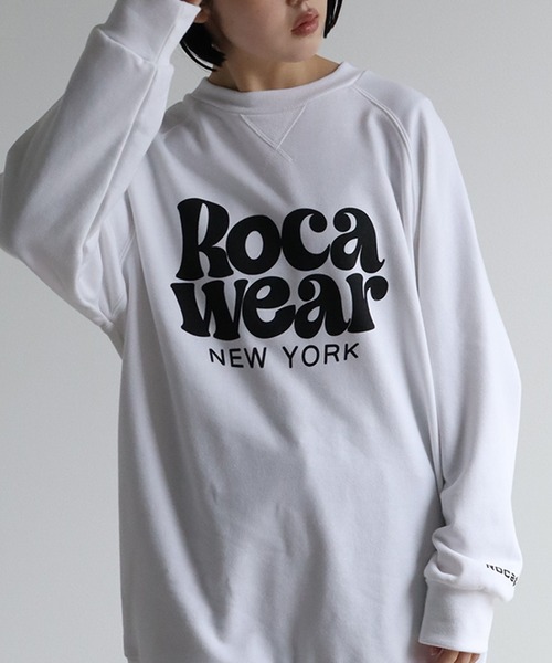 ★ROCA WEAR★ロカウェア★ワッフル長袖トップス★総柄★B系Bガール ROCAWEAR（ロカウェア） 公式 トレーナー ラッパー JAY-Z ブランド