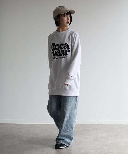 ROCAWEAR(ロカウェア)の「【ROCAWEAR/ロカウェア】ロゴスウェットトレーナー(スウェット・メンズ・ベージュ/ホワイト/ブラック・M/L/XL)」の14枚目の写真
