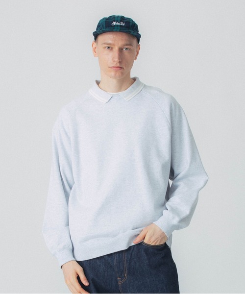 SILAS(サイラス)の「TIP LINE COLLARED TOP(スウェット・メンズ・ブラック/アッシュ・M/L/XL)」の15枚目の写真