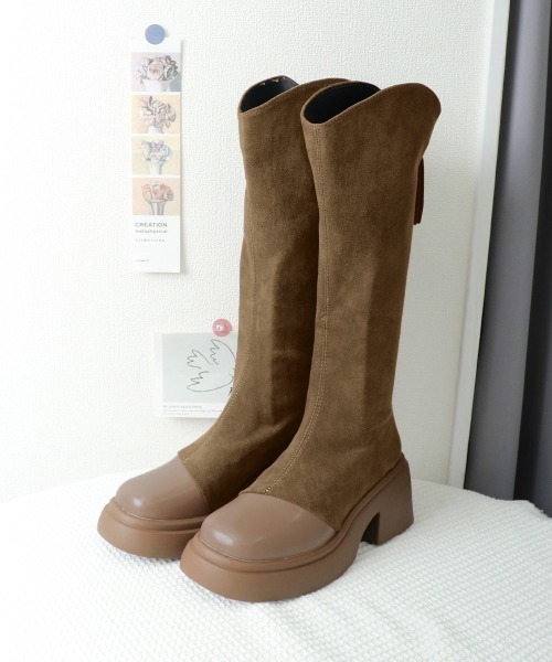 Miniministore(ミニミニストア)の「ロングブーツ レディース スエード調(ブーツ・レディース・ブラック/ブラウン・23.0cm/22.5cm/24.5cm/24.0cm/23.5cm/25.0cm)」の19枚目の写真