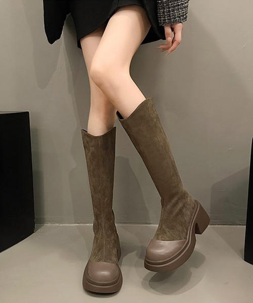 Miniministore(ミニミニストア)の「ロングブーツ レディース スエード調(ブーツ・レディース・ブラック/ブラウン・23.0cm/22.5cm/24.5cm/24.0cm/23.5cm/25.0cm)」の12枚目の写真