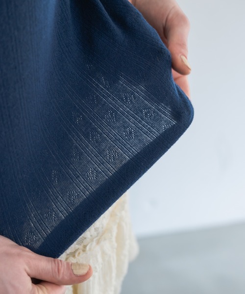 idem（イデム）の「cup in tulle frill heart tank top／【カップ付き】アメスリタンクトップ（タンクトップ・レディース・グレイッシュベージュ/ネイビー・FREE）」の14枚目の写真