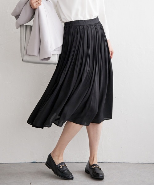 IKKA LOUNGE(イッカラウンジ)の「シフォンプリーツスカート(スカート・レディース・ライトグレー/ブラック/ネイビー・S/M/L/XL)」の4枚目の写真