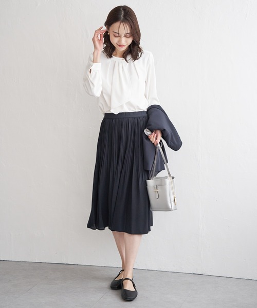 IKKA LOUNGE(イッカラウンジ)の「シフォンプリーツスカート(スカート・レディース・ライトグレー/ブラック/ネイビー・S/M/L/XL)」の11枚目の写真