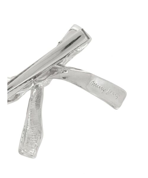 merry jenny（メリージェニー）の「FOR YOU ribbon hair clip　/　フォーユーリボンヘアクリップ（バレッタ/ヘアクリップ・レディース・シルバー・FREE）」の4枚目の写真