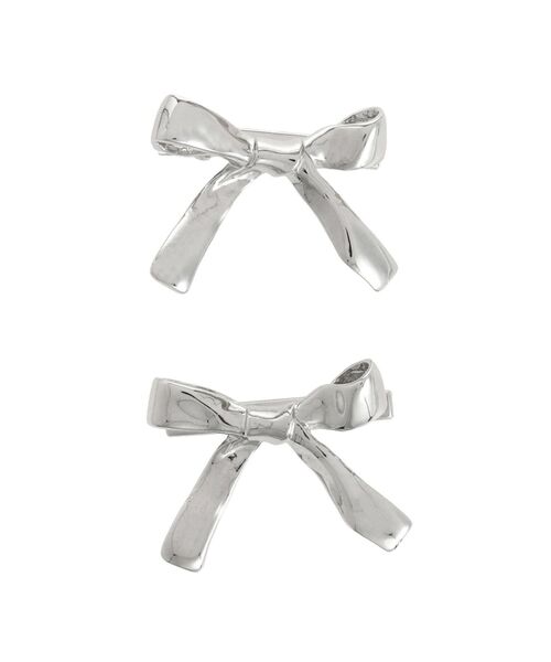 merry jenny（メリージェニー）の「FOR YOU ribbon hair clip　/　フォーユーリボンヘアクリップ（バレッタ/ヘアクリップ・レディース・シルバー・FREE）」の6枚目の写真