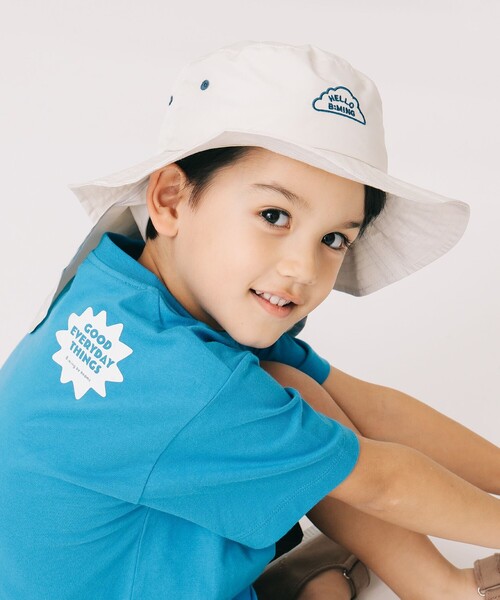 B:MING by BEAMS（ビーミングバイビームス）の「サファリ ハット 2025SS（ハット・キッズ・ブルー/オフホワイト/ピンク・ONE SIZE）」の2枚目の写真