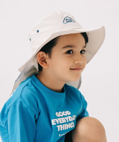 B:MING by BEAMS（ビーミングバイビームス）の「サファリ ハット 2025SS（ハット・キッズ・ブルー/オフホワイト/ピンク・ONE SIZE）」の4枚目の写真