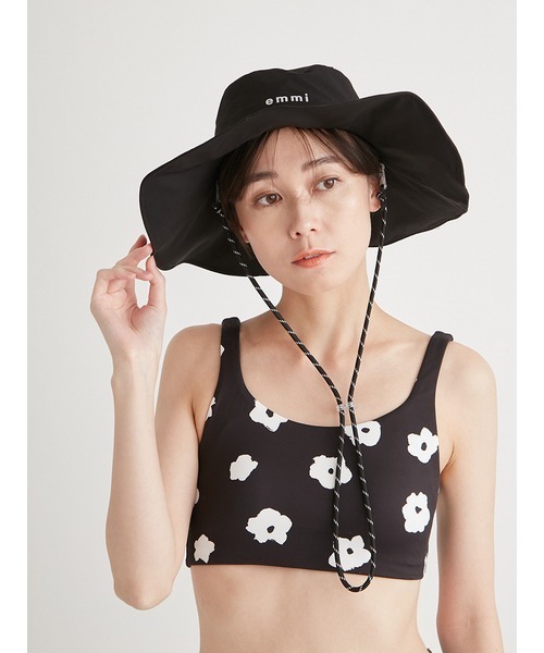 emmi（エミ）の「アクティブビッグハット（ハット・レディース・ブラック/キャメル/ホワイト・FREE）」の4枚目の写真