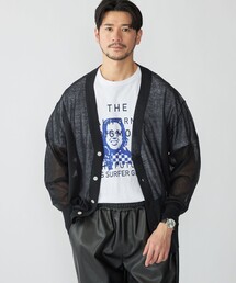 BENCH MARKING SHIRT: シアー ニット Vカーディガン