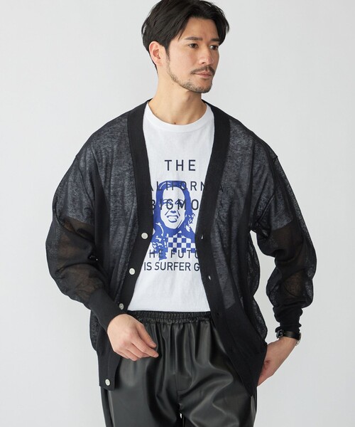 SHIPS(シップス)の「BENCH MARKING SHIRT: シアー ニット Vカーディガン(カーディガン/ボレロ・メンズ・ブラック/ライトブルー/ライトグリーン・MEDIUM/LARGE/SMALL)」の14枚目の写真