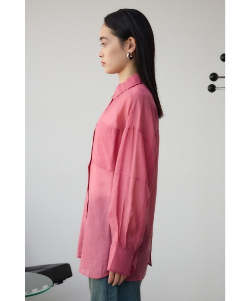 AZUL by moussy（アズールバイマウジー）の「バックスリットシアーオーバーシャツ（シャツ/ブラウス・レディース・ピンク/ホワイト系その他/オフホワイト/グレー/ブラック・FREE）」の19枚目の写真