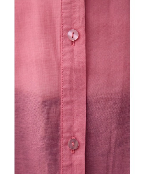 AZUL by moussy（アズールバイマウジー）の「バックスリットシアーオーバーシャツ（シャツ/ブラウス・レディース・ピンク/ホワイト系その他/オフホワイト/グレー/ブラック・FREE）」の14枚目の写真