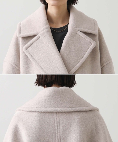 Gready Brilliant（グレディブリリアン）の「ビーバー大衿Ｐコート（その他アウター・レディース・アイボリー/ブルー系その他/チャコールグレー・38）」の17枚目の写真