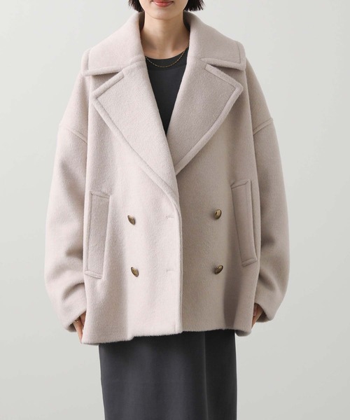 Gready Brilliant（グレディブリリアン）の「ビーバー大衿Ｐコート（その他アウター・レディース・アイボリー/ブルー系その他/チャコールグレー・38）」の20枚目の写真