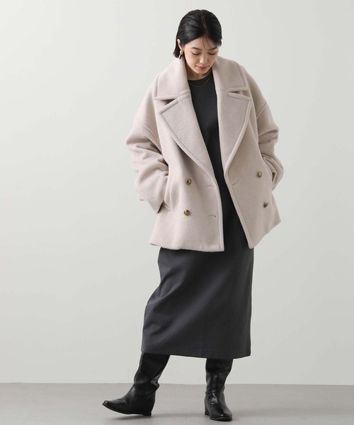 グレディブリリアン　ビーバー大衿Ｐコート セール】ビーバー大衿Pコート（その他アウター）｜Gready Brilliant