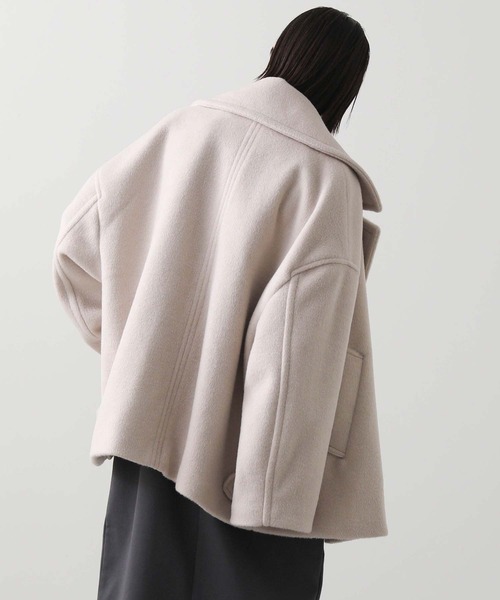 Gready Brilliant（グレディブリリアン）の「ビーバー大衿Ｐコート（その他アウター・レディース・アイボリー/ブルー系その他/チャコールグレー・38）」の6枚目の写真