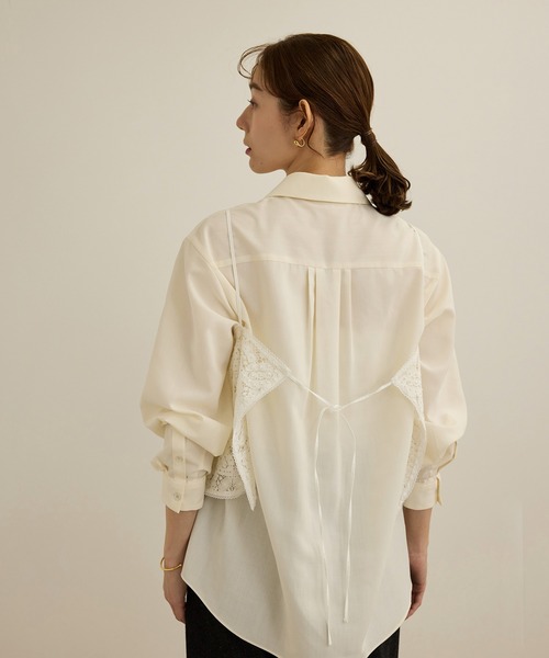 ROPE'（ロペ）の「CLUNY(クルーニー) コットンレースキャミソール（キャミソール・レディース・オフホワイト・FREE）」の3枚目の写真