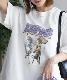DISCUS（ディスカス）の「DISCUS イヌ アニマル プリントBIG 五分袖Ｔシャツ（Tシャツ/カットソー）」