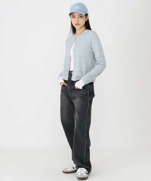 3.3 Field Trip (3.3フィールドトリップ)の「3.3 Field Trip/パンチングカーディガン(カーディガン/ボレロ・レディース・ライトブルー/アイボリー・FREE)」の8枚目の写真