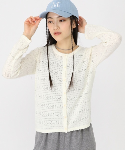 3.3 Field Trip (3.3フィールドトリップ)の「3.3 Field Trip/パンチングカーディガン(カーディガン/ボレロ・レディース・ライトブルー/アイボリー・FREE)」の16枚目の写真