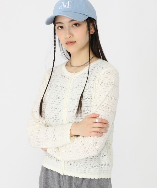 3.3 Field Trip (3.3フィールドトリップ)の「3.3 Field Trip/パンチングカーディガン(カーディガン/ボレロ・レディース・ライトブルー/アイボリー・FREE)」の15枚目の写真