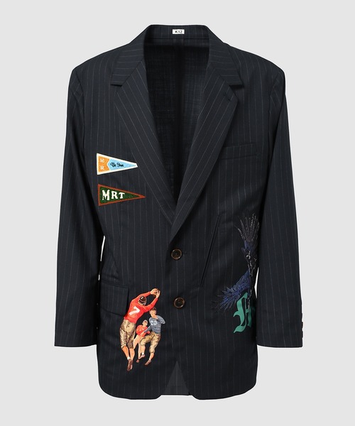 khoki テーラードジャケット Pinstripe-pattern jacket(テーラードジャケット)|KHOKI