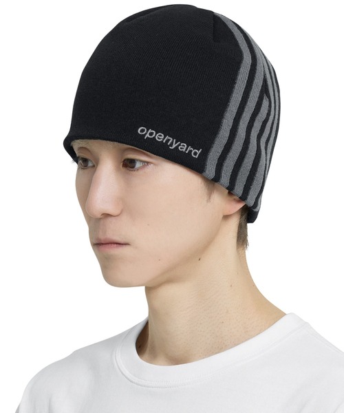 OY（オーワイ）の「『OY/オーワイ』 LINED LOGO BEANIE/ラインロゴビーニー（ニットキャップ/ビーニー・レディース・カーキ/ブラック・FREE）」の5枚目の写真