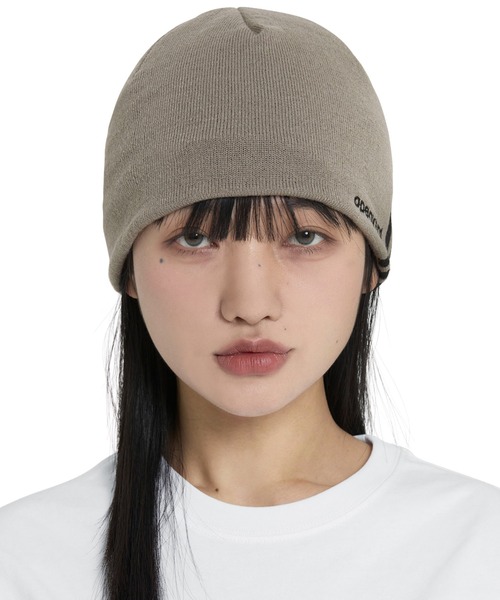 OY（オーワイ）の「『OY/オーワイ』 LINED LOGO BEANIE/ラインロゴビーニー（ニットキャップ/ビーニー・レディース・カーキ/ブラック・FREE）」の6枚目の写真