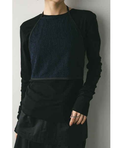 STYLEMIXER（スタイルミキサー）の「ホルターレースセットトップ【春服】新作ビスチェセット（Tシャツ/カットソー・レディース・ブラック/サックスブルー/ホワイト・FREE）」の3枚目の写真