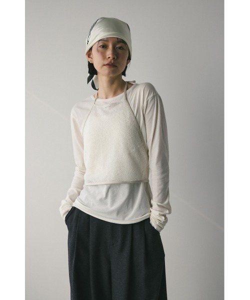 STYLEMIXER（スタイルミキサー）の「ホルターレースセットトップ【春服】新作ビスチェセット（Tシャツ/カットソー・レディース・ブラック/サックスブルー/ホワイト・FREE）」の22枚目の写真