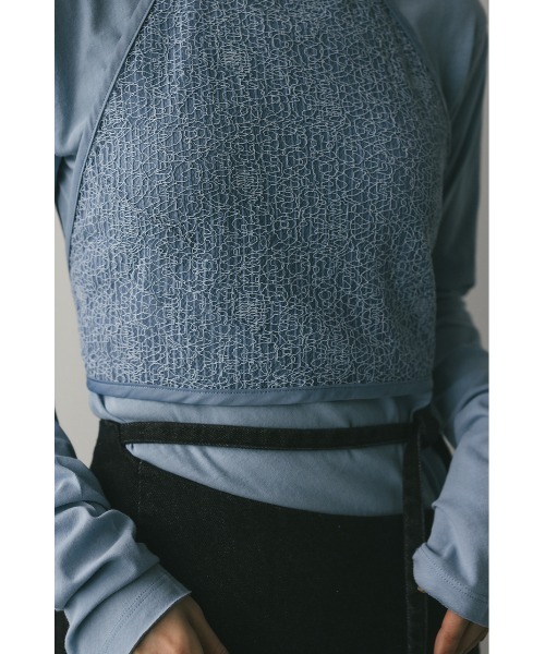 STYLEMIXER（スタイルミキサー）の「ホルターレースセットトップ【春服】新作ビスチェセット（Tシャツ/カットソー・レディース・ブラック/サックスブルー/ホワイト・FREE）」の16枚目の写真