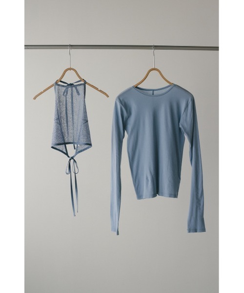 STYLEMIXER（スタイルミキサー）の「ホルターレースセットトップ【春服】新作ビスチェセット（Tシャツ/カットソー・レディース・ブラック/サックスブルー/ホワイト・FREE）」の18枚目の写真