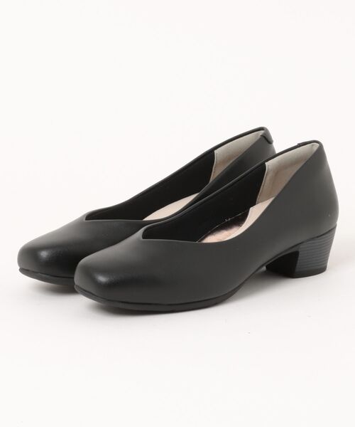 BRUNCH(ブランチ)の「Vカットスクエアトゥパンプス(BT-613)(パンプス・レディース・ブラック・22.5cm/23.0cm/23.5cm/24.0cm/24.5cm)」の1枚目の写真