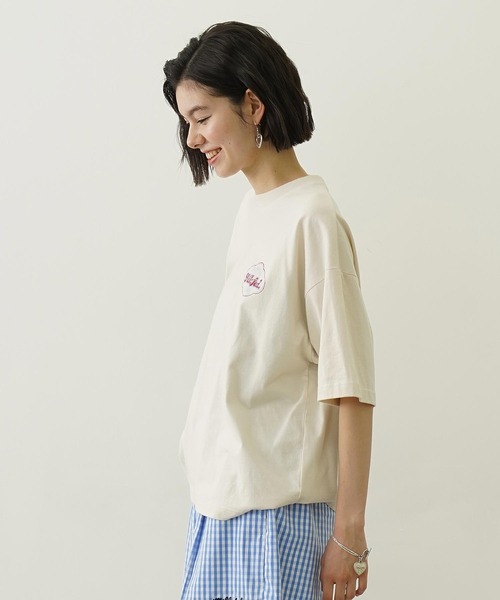 MILKFED.（ミルクフェド）の「ICE CREAM WIDE S/S TEE（Tシャツ/カットソー・レディース・ライトピンク/ブラック/オフホワイト・L/M）」の4枚目の写真