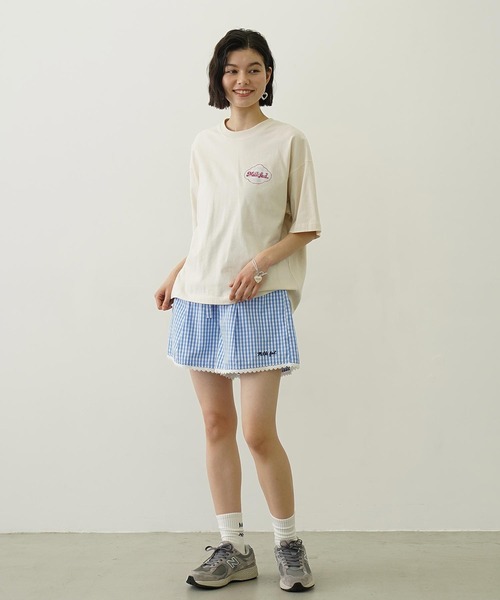 MILKFED.（ミルクフェド）の「ICE CREAM WIDE S/S TEE（Tシャツ/カットソー・レディース・ライトピンク/ブラック/オフホワイト・L/M）」の8枚目の写真