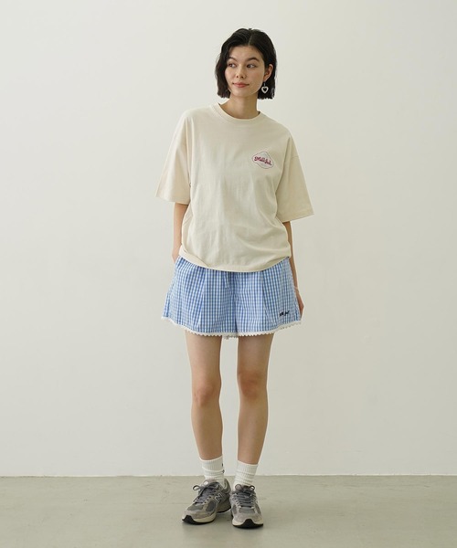 MILKFED.（ミルクフェド）の「ICE CREAM WIDE S/S TEE（Tシャツ/カットソー・レディース・ライトピンク/ブラック/オフホワイト・L/M）」の9枚目の写真