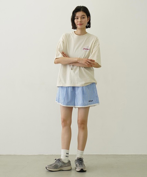 MILKFED.（ミルクフェド）の「ICE CREAM WIDE S/S TEE（Tシャツ/カットソー・レディース・ライトピンク/ブラック/オフホワイト・L/M）」の10枚目の写真