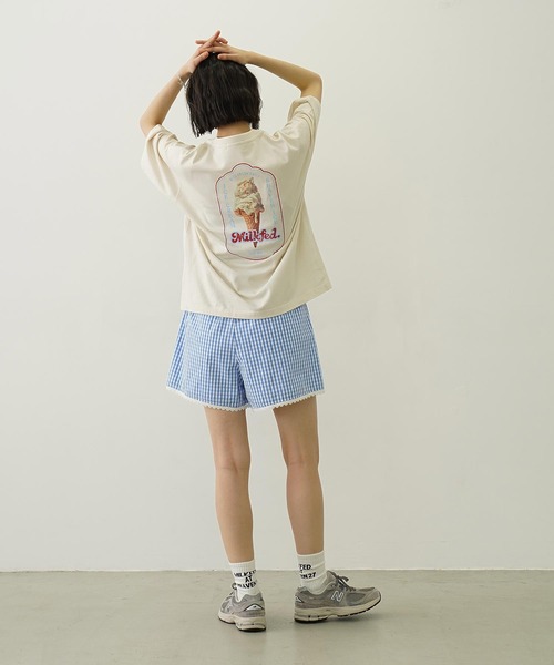 MILKFED.（ミルクフェド）の「ICE CREAM WIDE S/S TEE（Tシャツ/カットソー・レディース・ライトピンク/ブラック/オフホワイト・L/M）」の16枚目の写真
