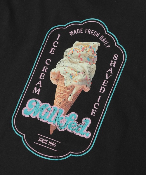 ミルクフェド MILKFED. ICE CREAM WIDE S/S TEE アイスクリーム ワイド 半袖 Tシャツ ユニセックス バックロゴ 大人 人気 レディース ブランド 正規 MILKFED. ミルクフェド WIDE S/S TEE ICE CREAM ワイド Tシャツ